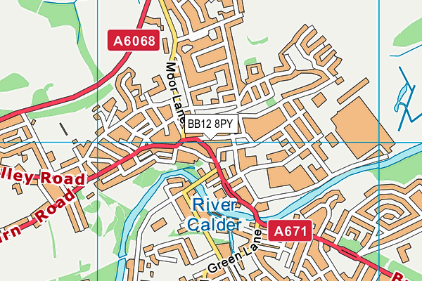 BB12 8PY map - OS VectorMap District (Ordnance Survey)