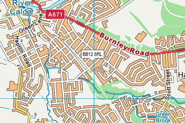 BB12 8RL map - OS VectorMap District (Ordnance Survey)