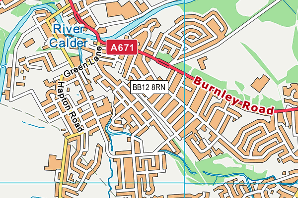 BB12 8RN map - OS VectorMap District (Ordnance Survey)