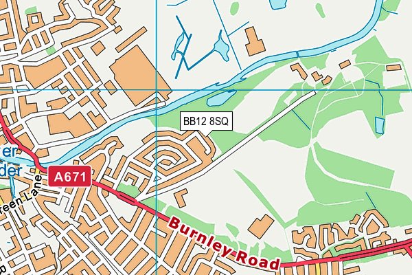 BB12 8SQ map - OS VectorMap District (Ordnance Survey)