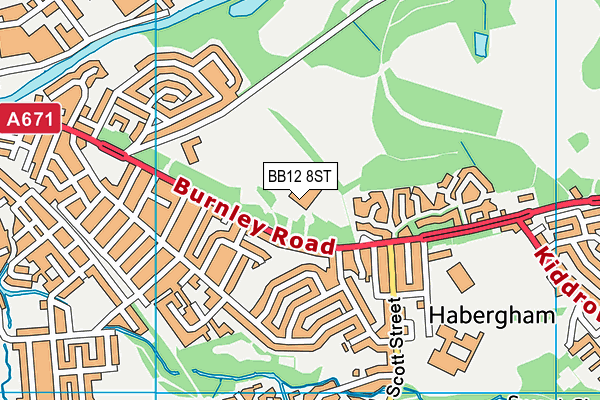 Gawthorpe School (Closed) map (BB12 8ST) - OS VectorMap District (Ordnance Survey)