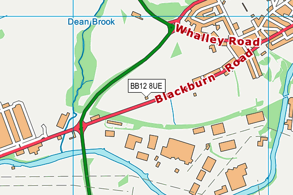 BB12 8UE map - OS VectorMap District (Ordnance Survey)