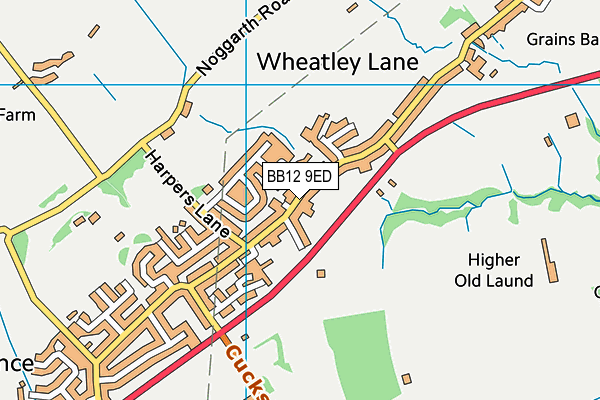 Wheatley Lane Methodist Voluntary Aided Primary School map (BB12 9ED) - OS VectorMap District (Ordnance Survey)