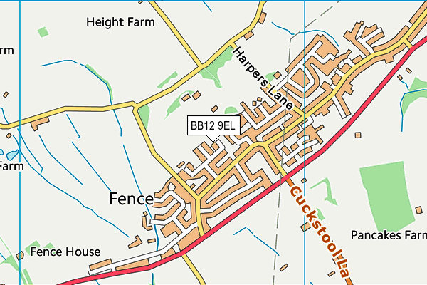 BB12 9EL map - OS VectorMap District (Ordnance Survey)