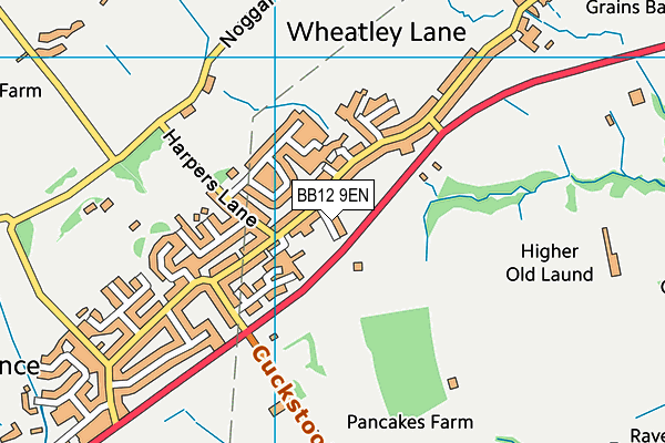 BB12 9EN map - OS VectorMap District (Ordnance Survey)