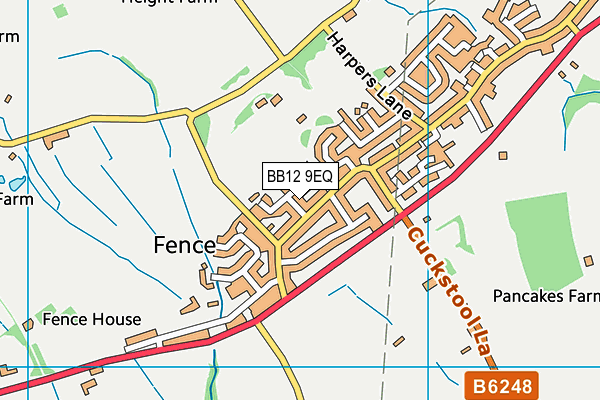 BB12 9EQ map - OS VectorMap District (Ordnance Survey)