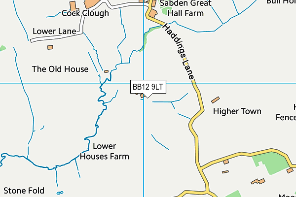 BB12 9LT map - OS VectorMap District (Ordnance Survey)