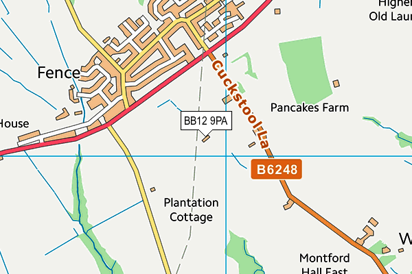 BB12 9PA map - OS VectorMap District (Ordnance Survey)