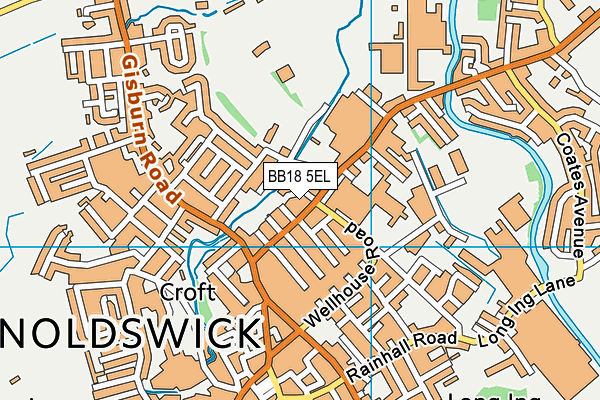 BB18 5EL map - OS VectorMap District (Ordnance Survey)