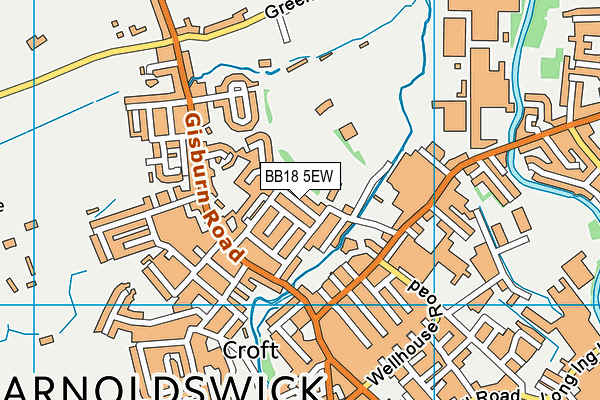 BB18 5EW map - OS VectorMap District (Ordnance Survey)