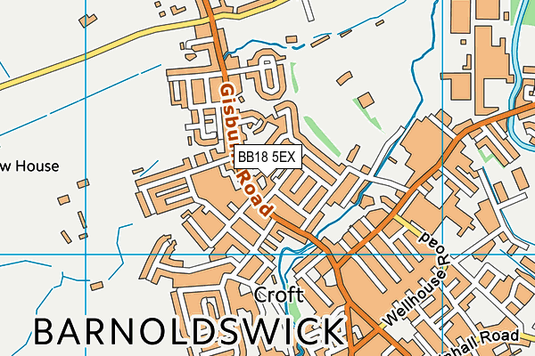 BB18 5EX map - OS VectorMap District (Ordnance Survey)