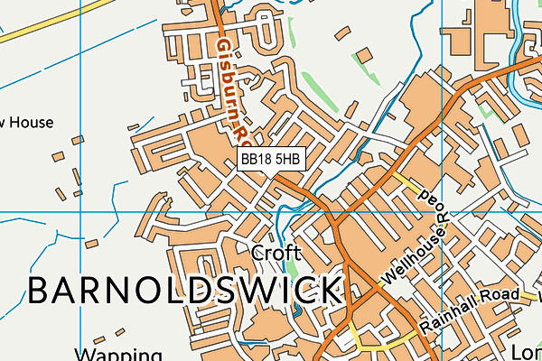 BB18 5HB map - OS VectorMap District (Ordnance Survey)
