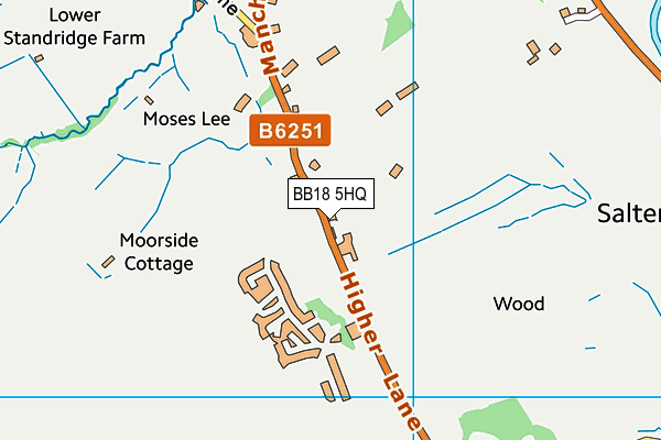BB18 5HQ map - OS VectorMap District (Ordnance Survey)
