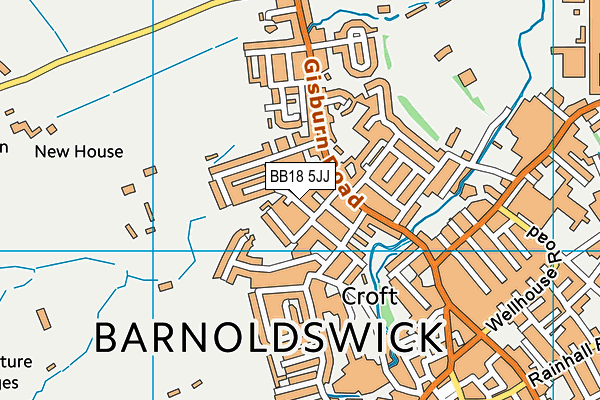 BB18 5JJ map - OS VectorMap District (Ordnance Survey)