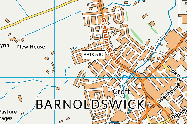 BB18 5JQ map - OS VectorMap District (Ordnance Survey)