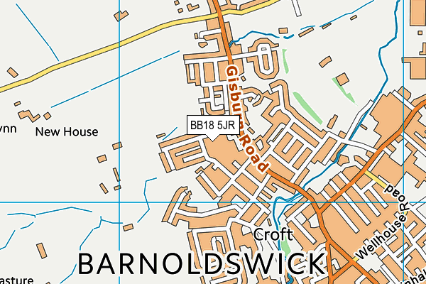 BB18 5JR map - OS VectorMap District (Ordnance Survey)
