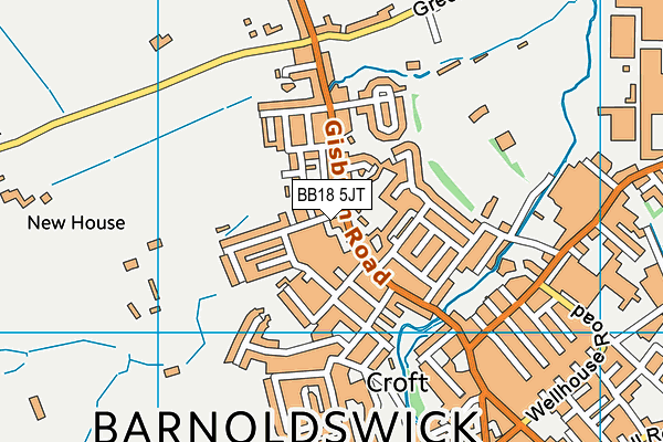 BB18 5JT map - OS VectorMap District (Ordnance Survey)