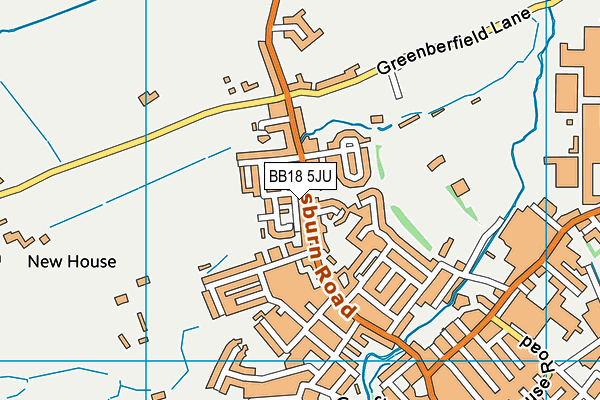 BB18 5JU map - OS VectorMap District (Ordnance Survey)