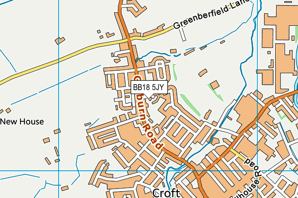 BB18 5JY map - OS VectorMap District (Ordnance Survey)