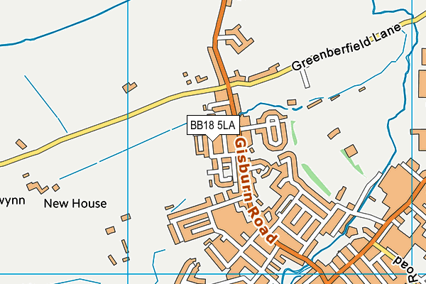 BB18 5LA map - OS VectorMap District (Ordnance Survey)