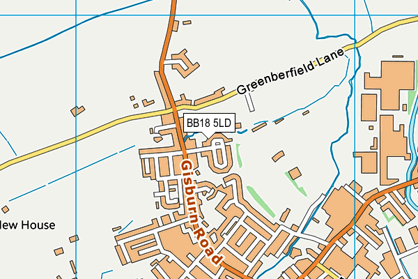 BB18 5LD map - OS VectorMap District (Ordnance Survey)