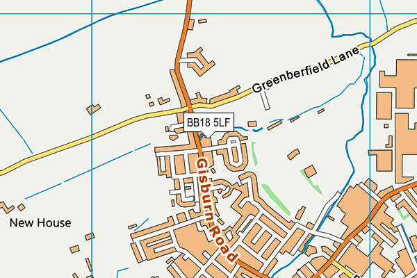 BB18 5LF map - OS VectorMap District (Ordnance Survey)