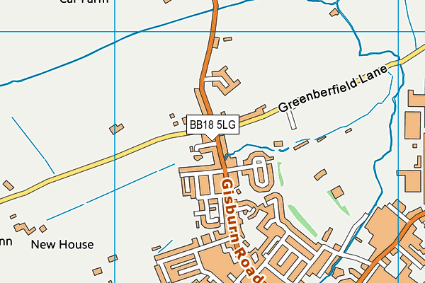 BB18 5LG map - OS VectorMap District (Ordnance Survey)