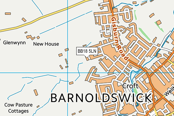 BB18 5LN map - OS VectorMap District (Ordnance Survey)