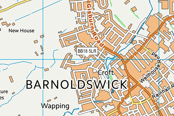 BB18 5LR map - OS VectorMap District (Ordnance Survey)
