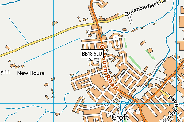 BB18 5LU map - OS VectorMap District (Ordnance Survey)