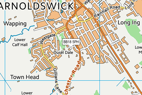 BB18 5PH map - OS VectorMap District (Ordnance Survey)