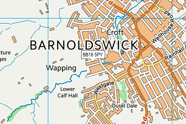 BB18 5PY map - OS VectorMap District (Ordnance Survey)