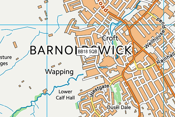 BB18 5QB map - OS VectorMap District (Ordnance Survey)