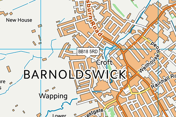 BB18 5RD map - OS VectorMap District (Ordnance Survey)