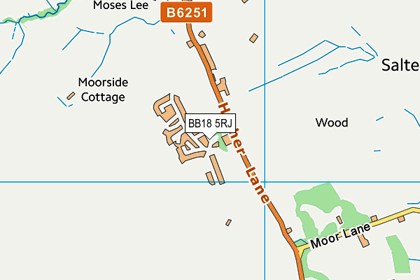 BB18 5RJ map - OS VectorMap District (Ordnance Survey)