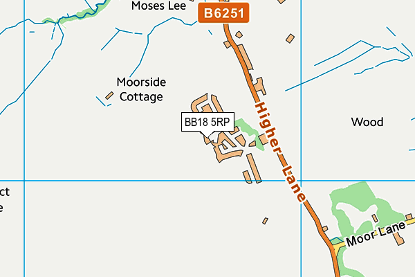 BB18 5RP map - OS VectorMap District (Ordnance Survey)