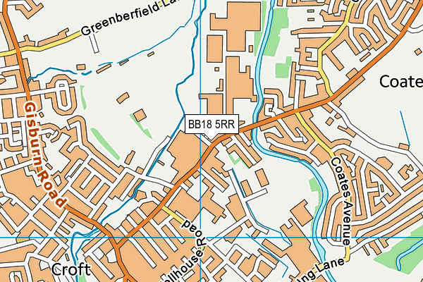 BB18 5RR map - OS VectorMap District (Ordnance Survey)