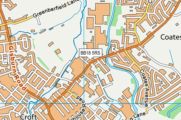 BB18 5RS map - OS VectorMap District (Ordnance Survey)