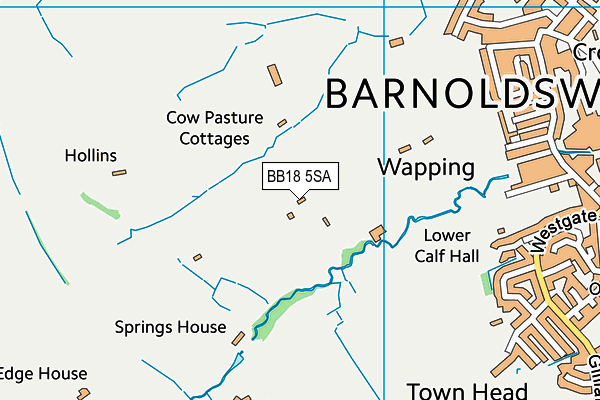 BB18 5SA map - OS VectorMap District (Ordnance Survey)