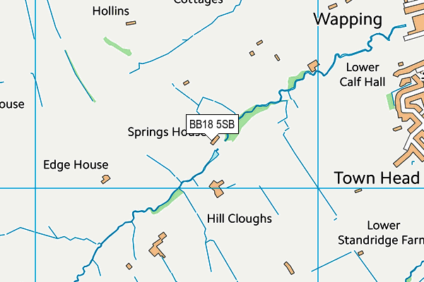 BB18 5SB map - OS VectorMap District (Ordnance Survey)