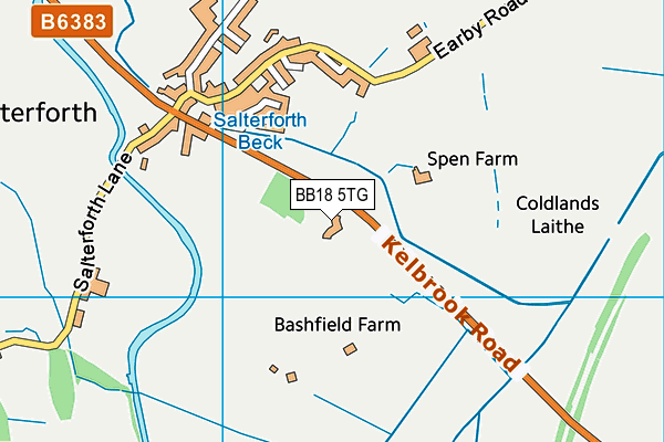 BB18 5TG map - OS VectorMap District (Ordnance Survey)