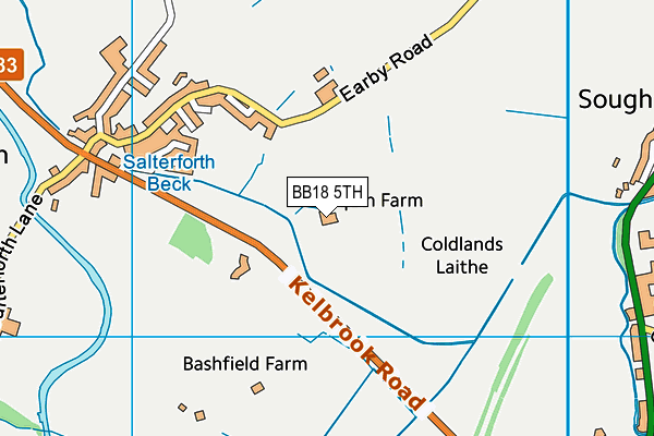 BB18 5TH map - OS VectorMap District (Ordnance Survey)