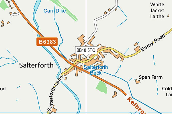 BB18 5TQ map - OS VectorMap District (Ordnance Survey)