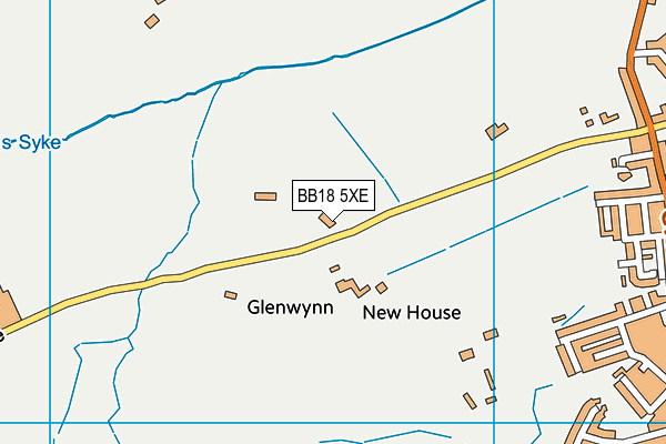 BB18 5XE map - OS VectorMap District (Ordnance Survey)