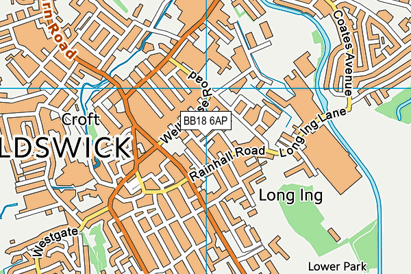 BB18 6AP map - OS VectorMap District (Ordnance Survey)