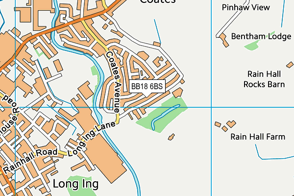 BB18 6BS map - OS VectorMap District (Ordnance Survey)