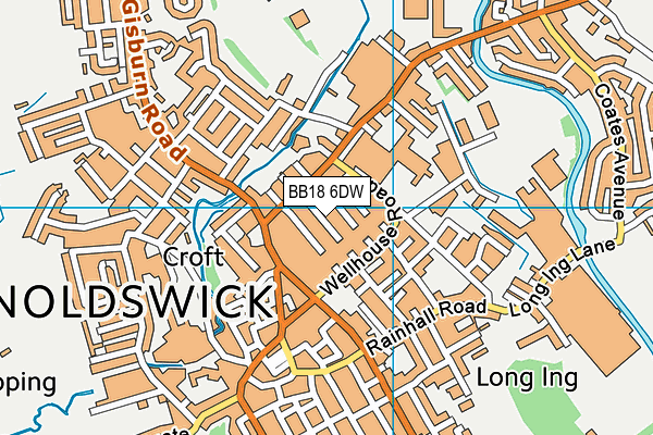 BB18 6DW map - OS VectorMap District (Ordnance Survey)
