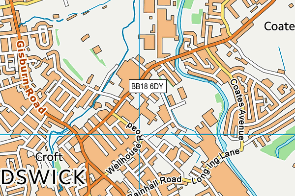 BB18 6DY map - OS VectorMap District (Ordnance Survey)