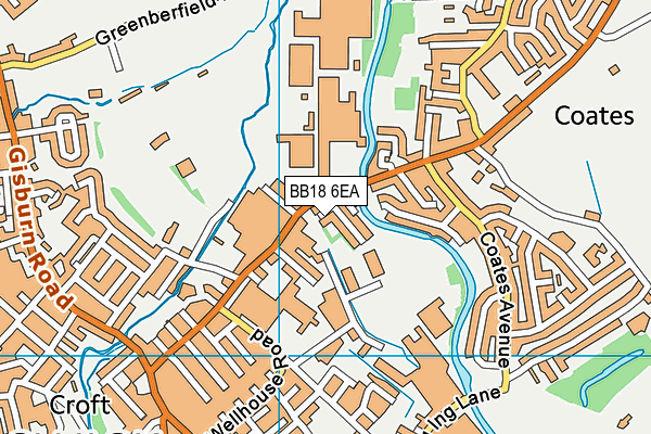 BB18 6EA map - OS VectorMap District (Ordnance Survey)