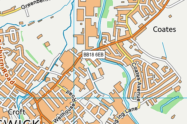 BB18 6EB map - OS VectorMap District (Ordnance Survey)